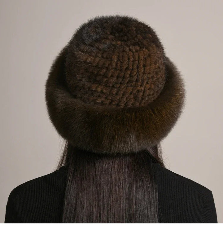 Premium women's luxury winter hat, providing exceptional warmth and an elegant touch to fall fashion.