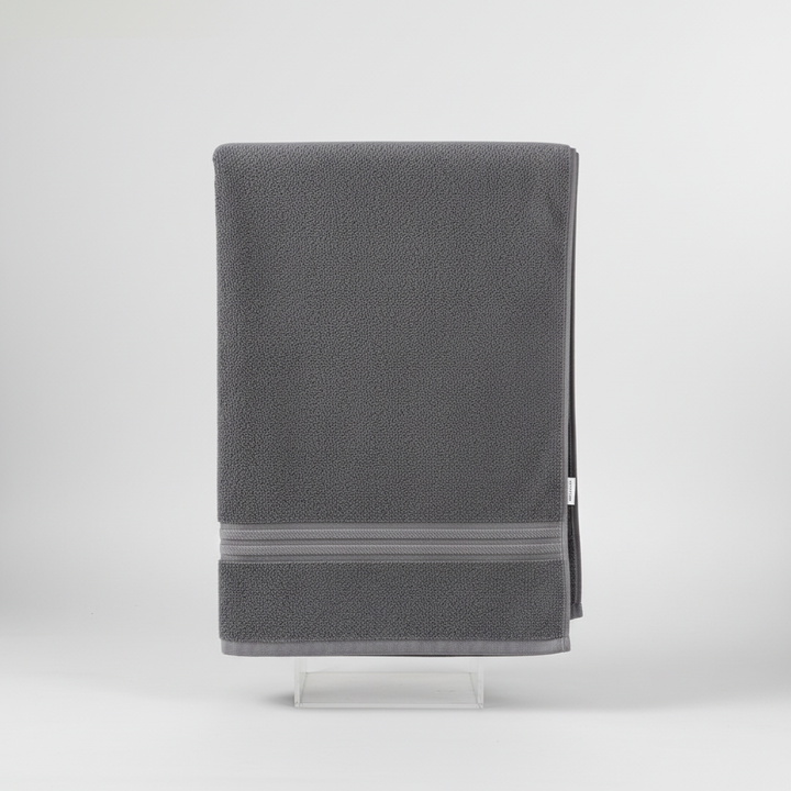Soft cotton bath towel set in sage green, highly absorbent and luxurious for home spa