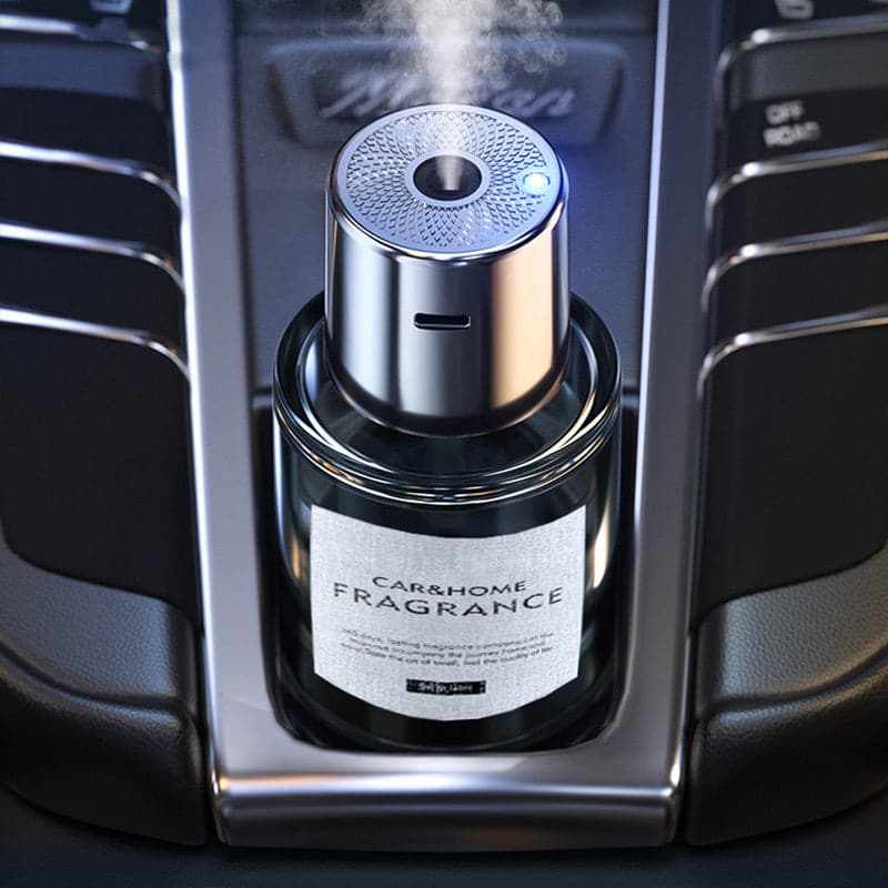 Sleek ultrasonic car air freshener, delivering long-lasting luxury scent.