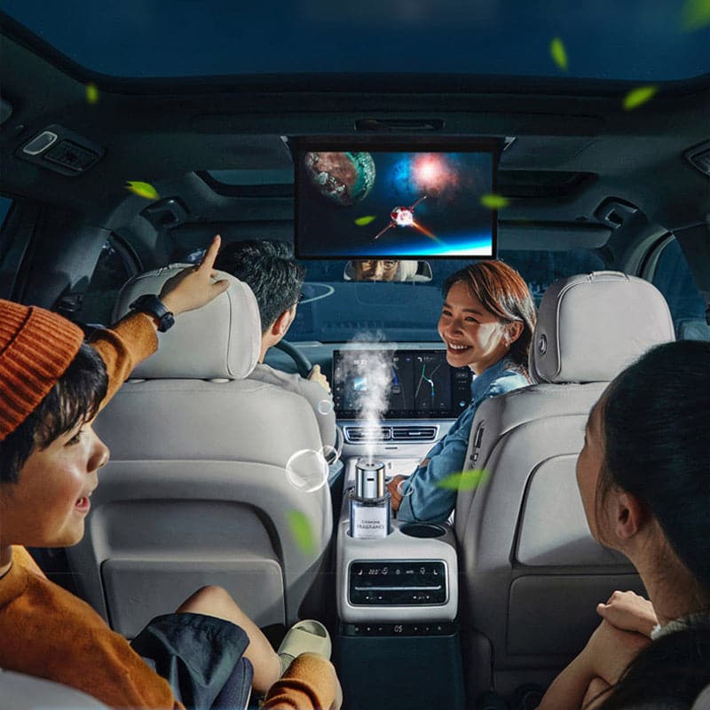 Elegant car accessory: auto aroma diffuser with smart control.