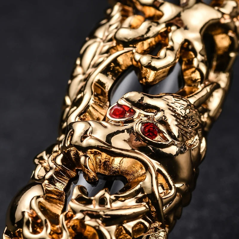 Premium collectible dragon fountain pen, exquisite detail, executive gift.