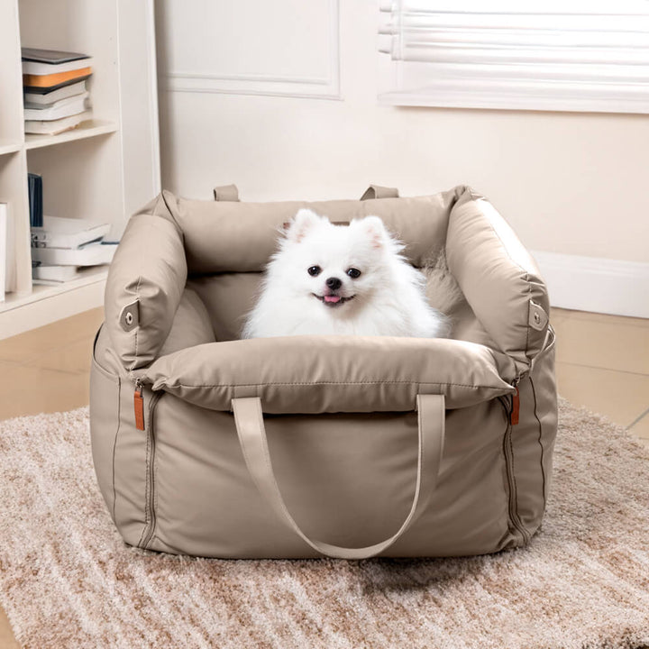 Luxury dog car seat, designed for ultimate pet comfort & safety.