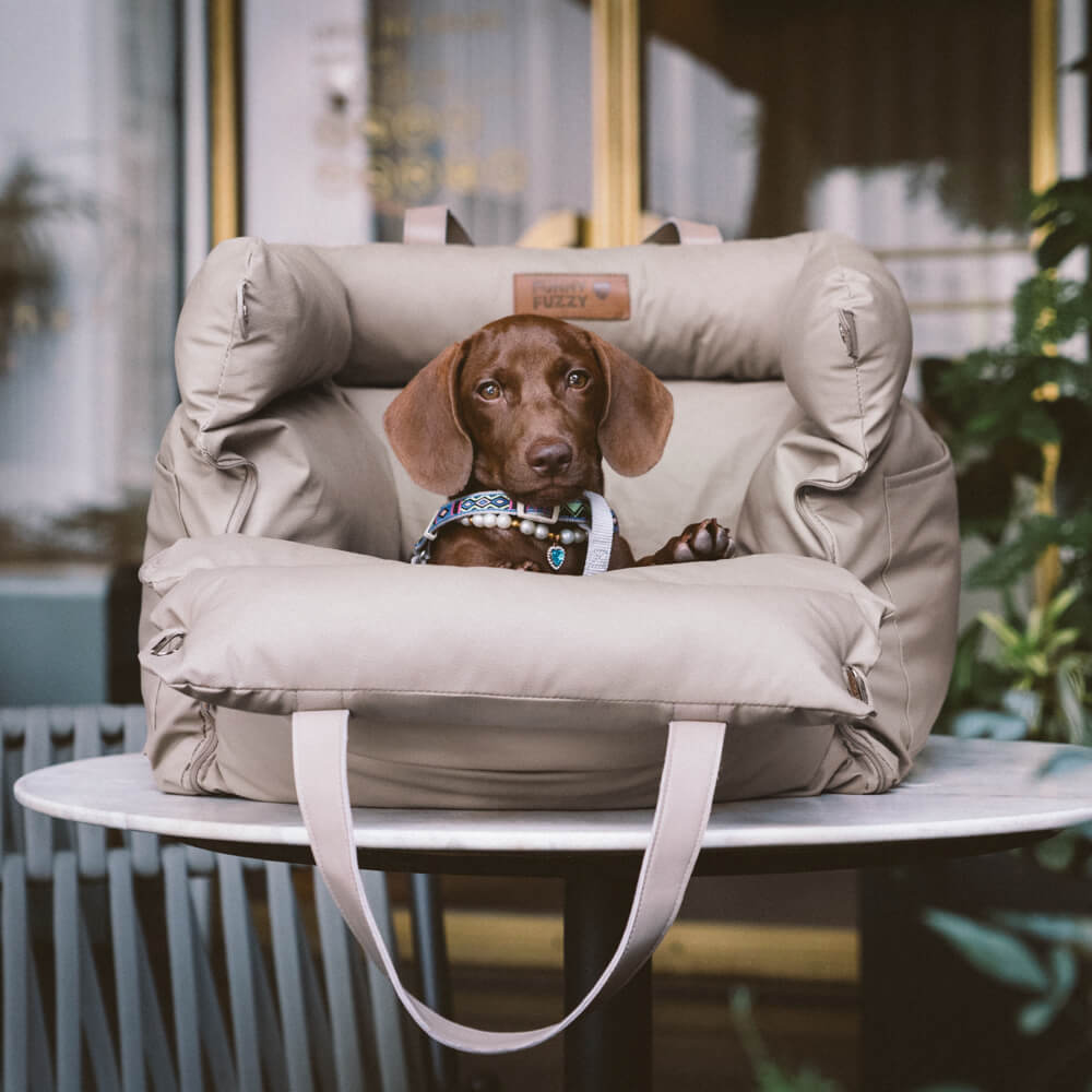Secure pet car seat, designed for ultimate dog comfort & safety.