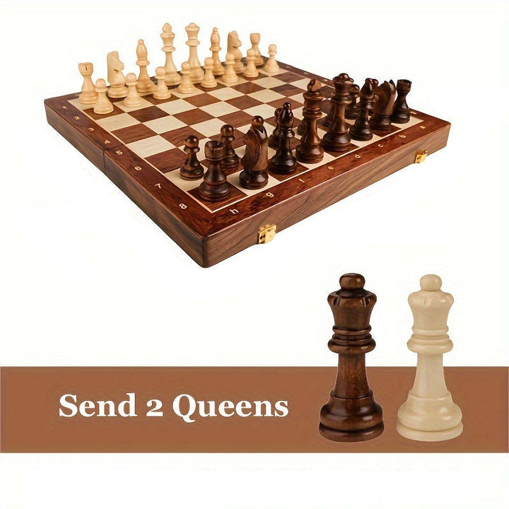 Handcrafted GrandRook solid wood chess set, perfect home decor and classic board game gift