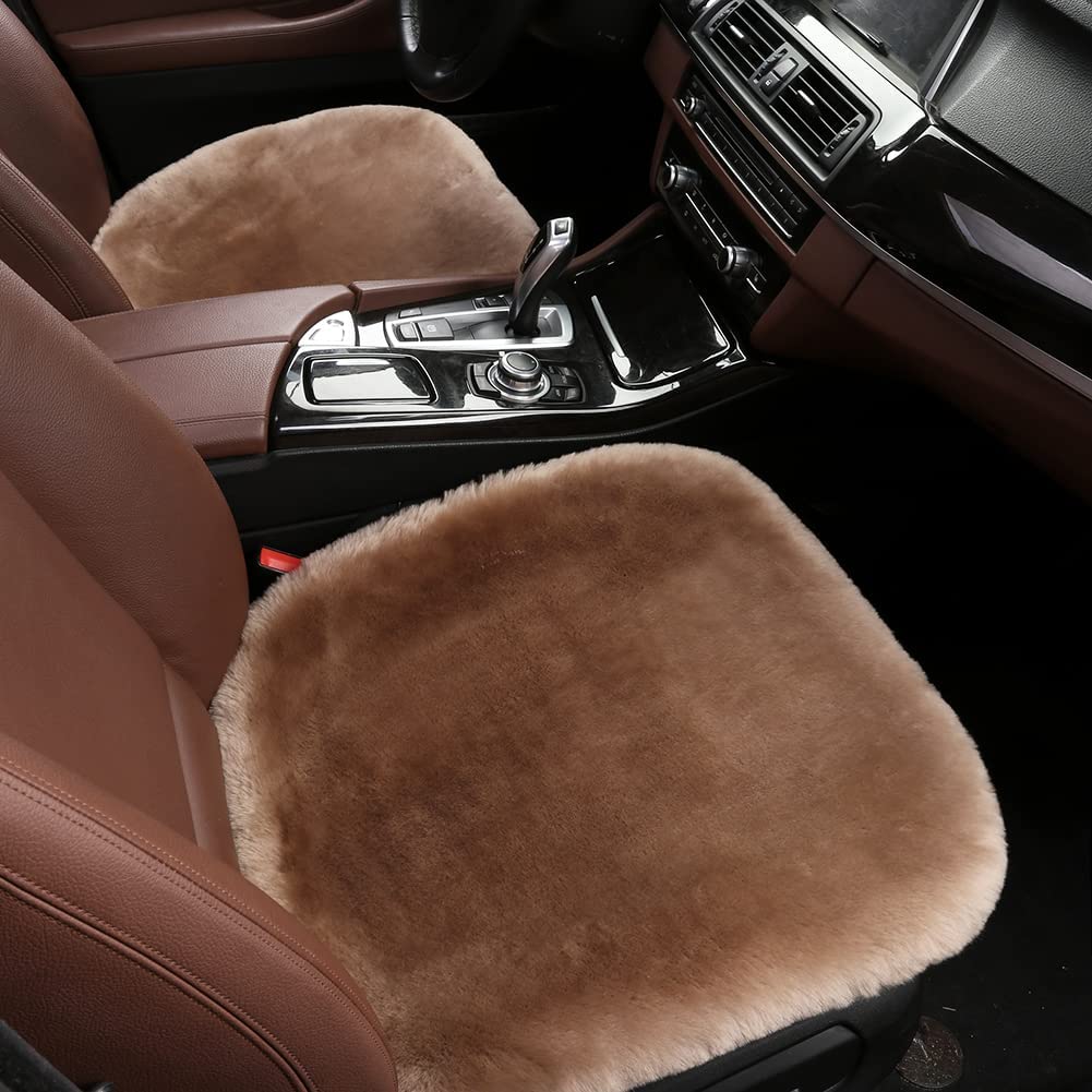 Luxury natural sheepskin cushion for ultimate home comfort. Plush wool perfect for sofa or chair.