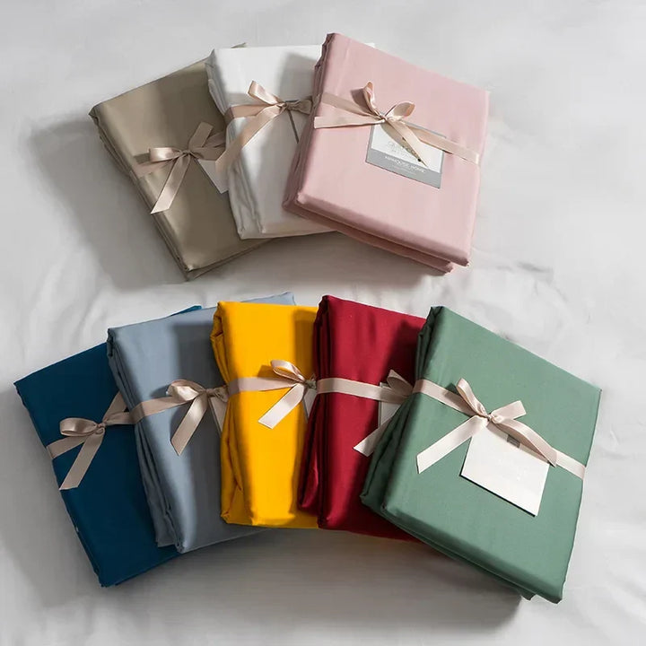 Premium quality silk bedding, enhancing bedroom decor with luxurious comfort.