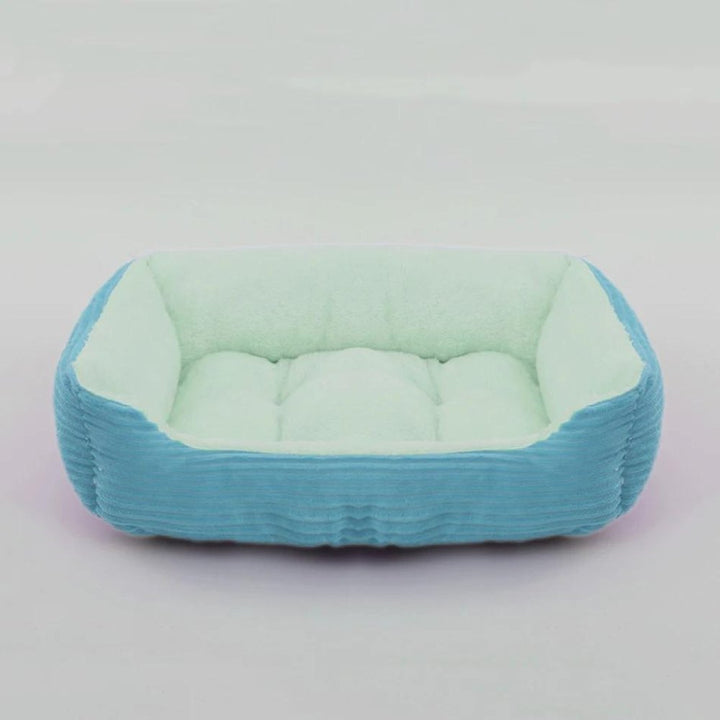 Ultra-soft plush dog bed for deep pet comfort & relaxation. Washable and non-slip design.