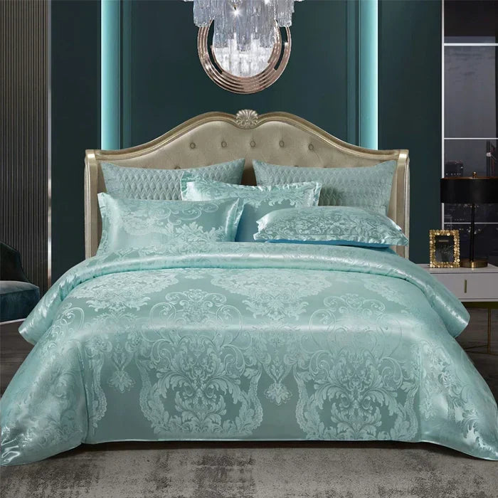 Soft satin duvet cover, enhancing your bedroom decor with a silky touch.