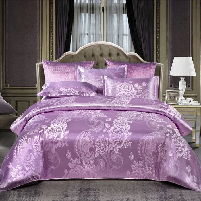 Elegant satin duvet set, perfect for a modern bedroom and ultimate comfort.