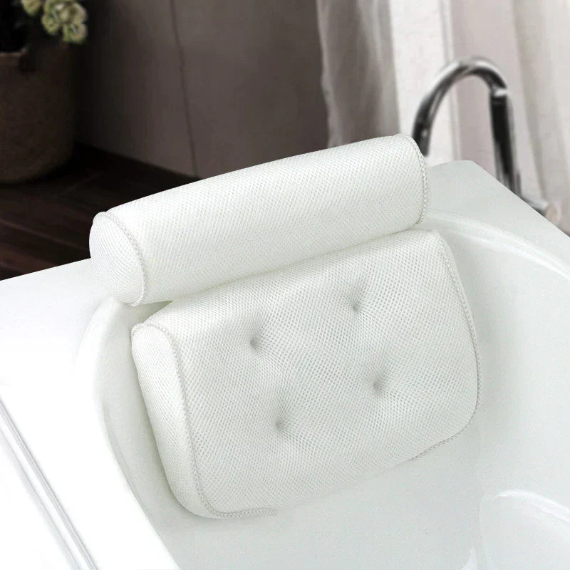 Premium bath pillow by SereniLux for a spa-like experience, offering ergonomic neck & head support.