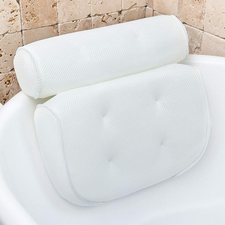 Ergonomic SereniLux luxury bath pillow designed for superior comfort and ultimate bathing relaxation.