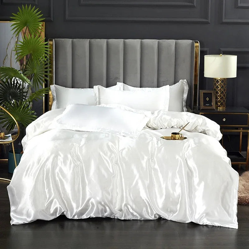 Home textiles: a premium silky satin fitted sheet, designed for deep mattresses.