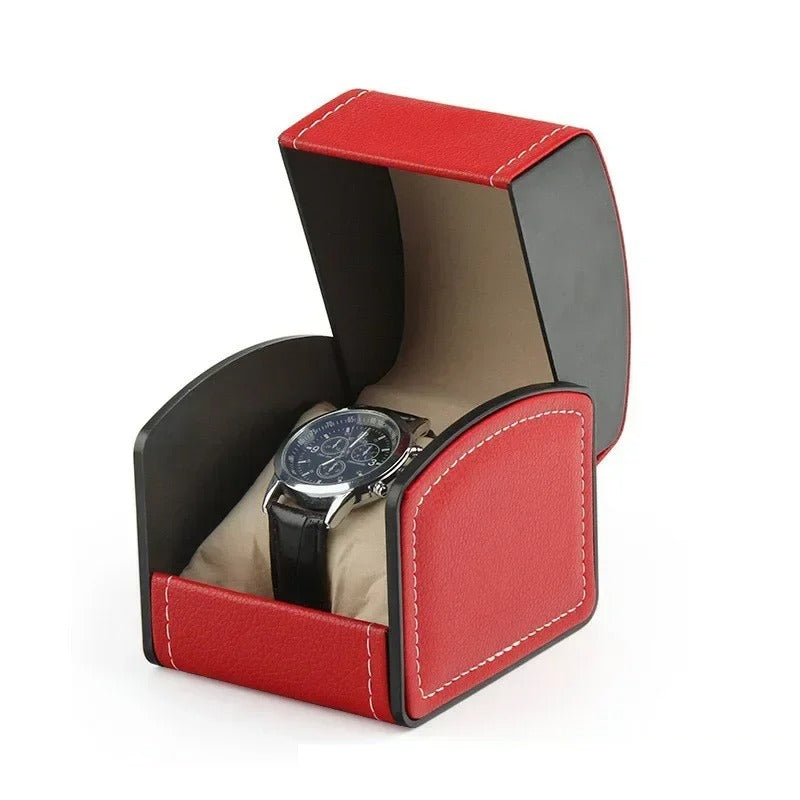 Protective luxury watch case for a single timepiece. Ideal for travel or home storage.