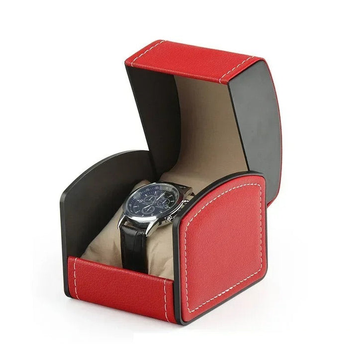 Protective luxury watch case for a single timepiece. Ideal for travel or home storage.