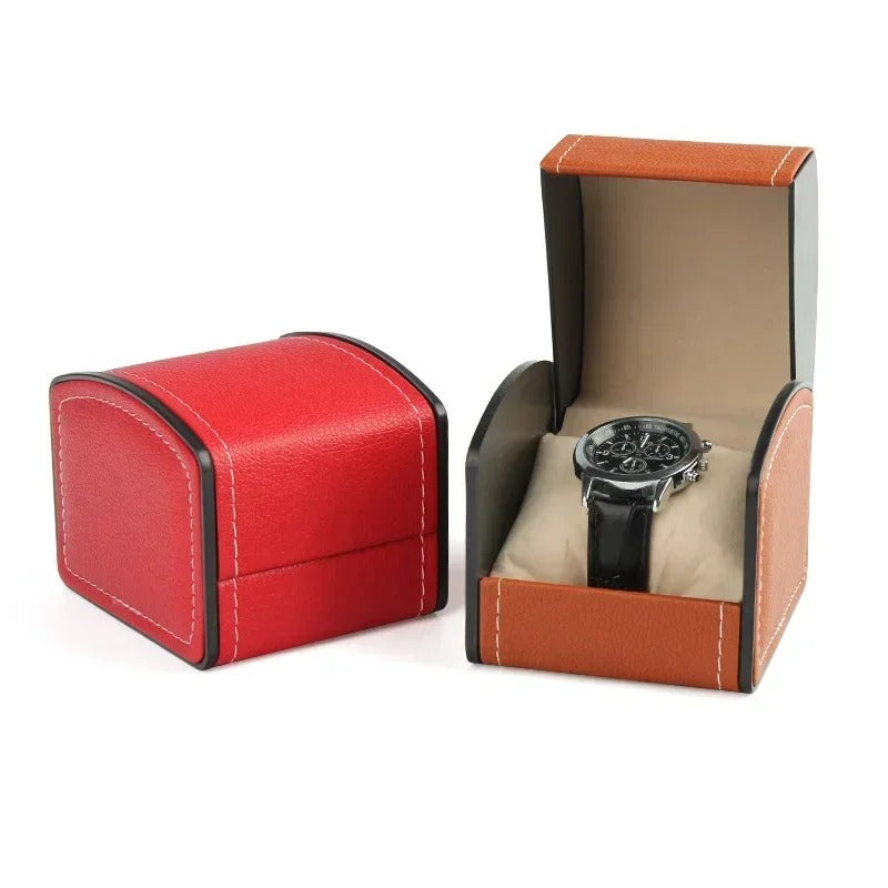 Soft velvet-lined single watch box. Ultimate protection for your valuable luxury timepiece.