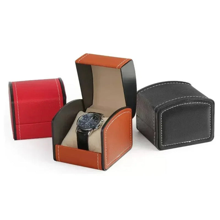 Deluxe single watch box & travel case. Protects, organizes & displays your luxury timepiece.