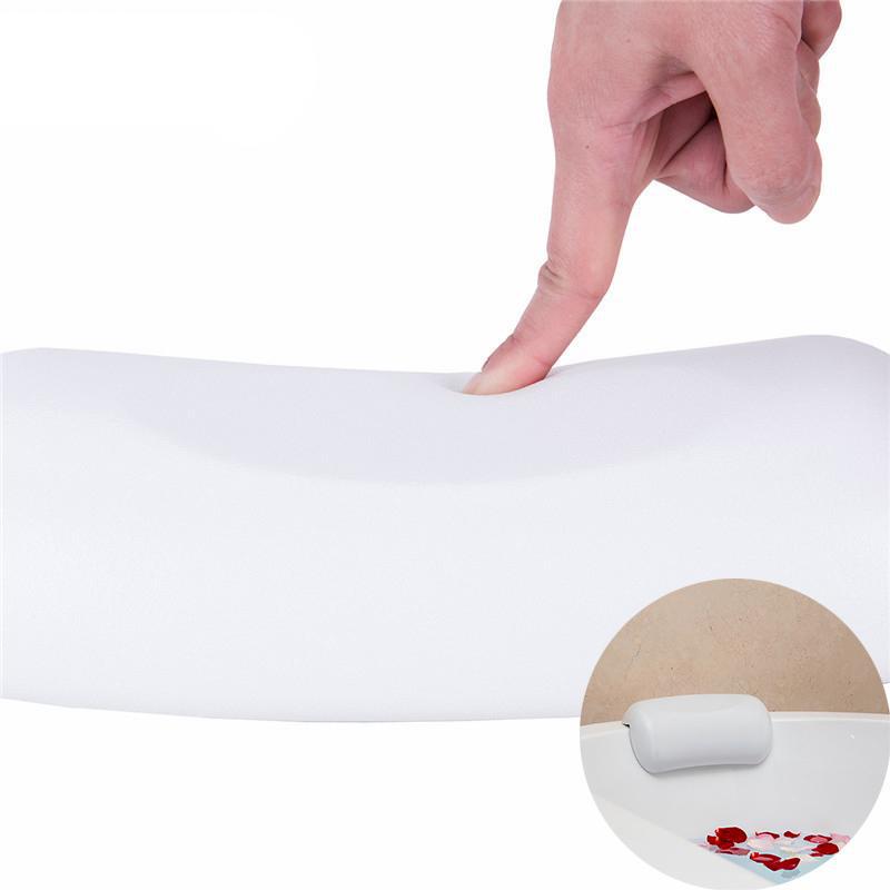 Waterproof anti-slip bath pillow. A comfortable spa accessory for deep relaxation & self-care in your home bath.