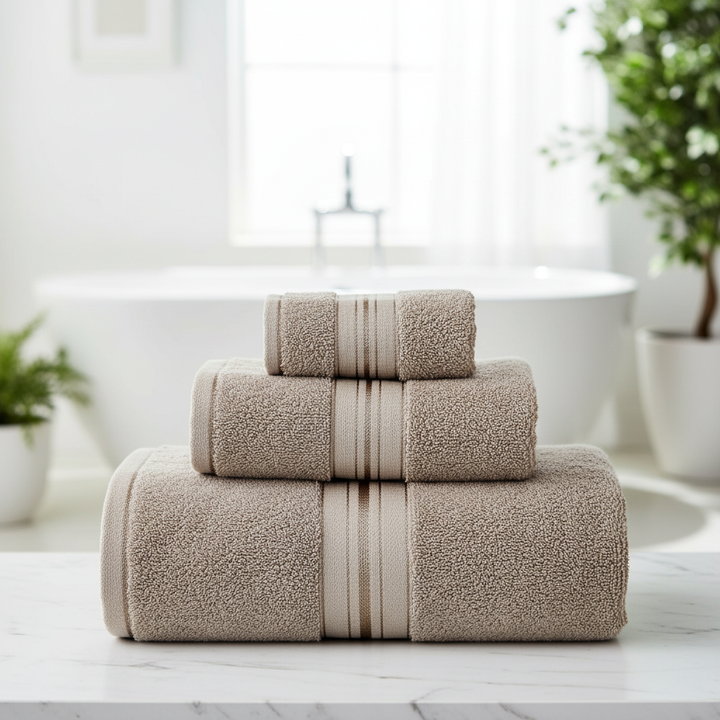 Luxury Spa Bath Towel Set, 100% Egyptian Cotton for ultimate softness and absorbency