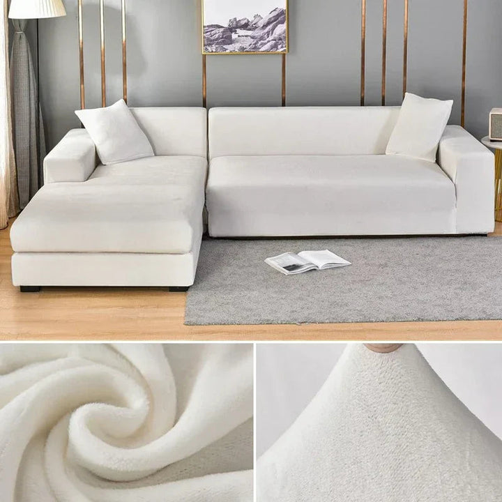 High-quality stretch velvet couch cover, provides superior protection & a touch of luxury.