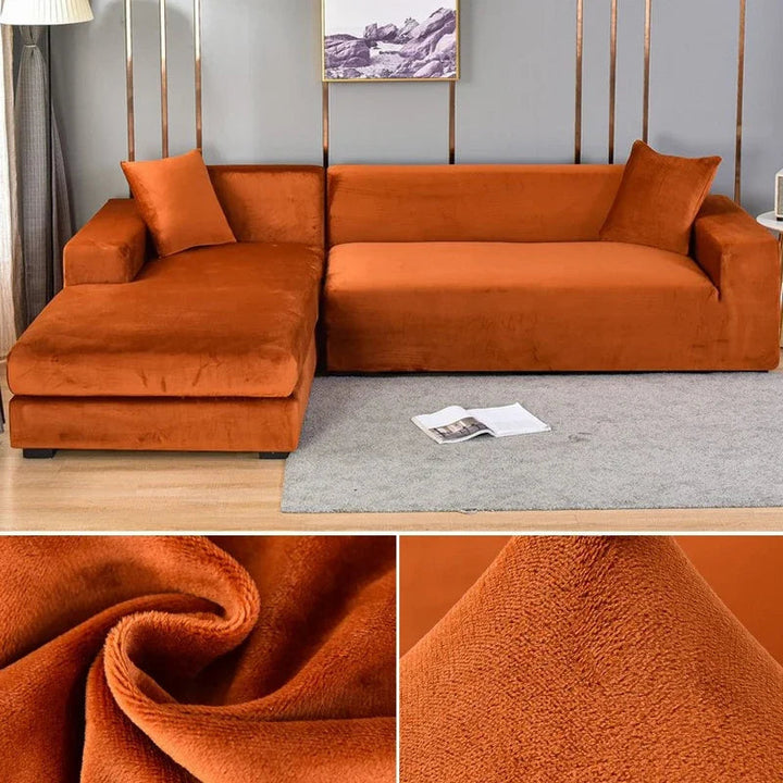 Modern velvet furniture protector, elastic & plush, giving your sofa a brand new elegant look.