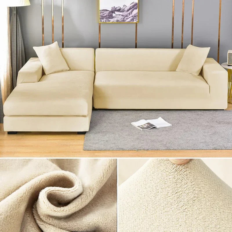 Elegant home decor velvet sofa cover, soft, protective, and ideal for busy households.