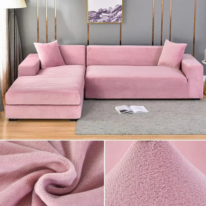 Washable stretch velvet sofa cover, easy care, transforming your couch into a luxurious focal point.