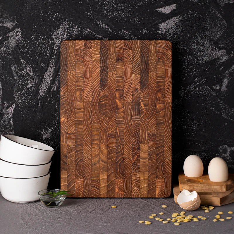 ChefTeak luxury thick teak wood cutting board. Durable kitchen wood for professional food prep and home chefs.