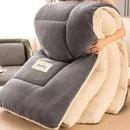 Ultra-warm flannel fleece duvet, a soft wool blend thermal blanket, perfect for luxury winter bedding comfort.
