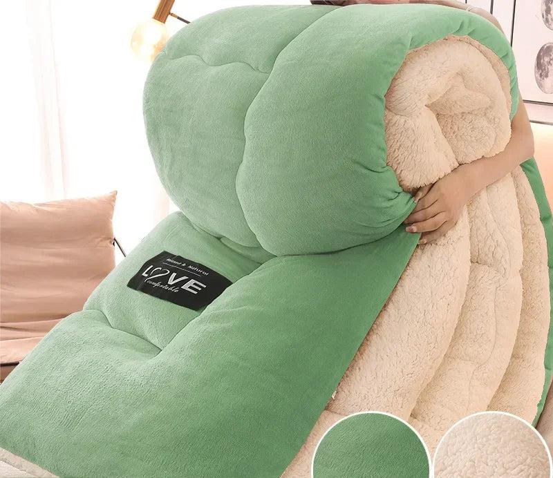 FrostGuard double flannel fleece duvet, an ultra-warm thermal blanket for luxurious winter bedding & comfort.