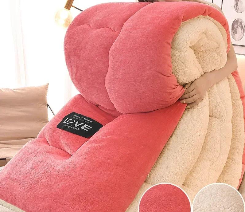 Soft, luxurious winter duvet blanket with premium flannel fleece, ensuring cozy warmth for your cold-weather nights.