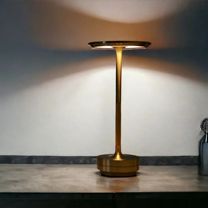 Decorative wireless table lamp with luxurious design, perfect for modern home decor accent lighting.