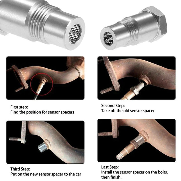 M18*1.5 oxygen sensor adapter, a stainless steel automotive part for exhaust modification and CEL elimination.