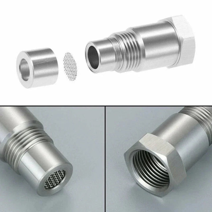 M18*1.5 O2 sensor adapter, stainless steel CEL fix. Eliminates check engine light for car exhaust modifications.