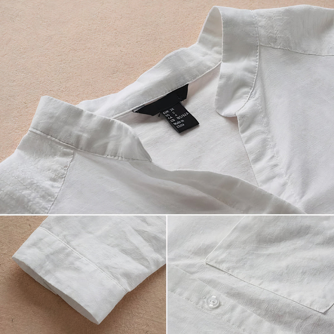Women's Maëlle airy linen blouse, a comfortable and loose-fitting top in a light fabric.