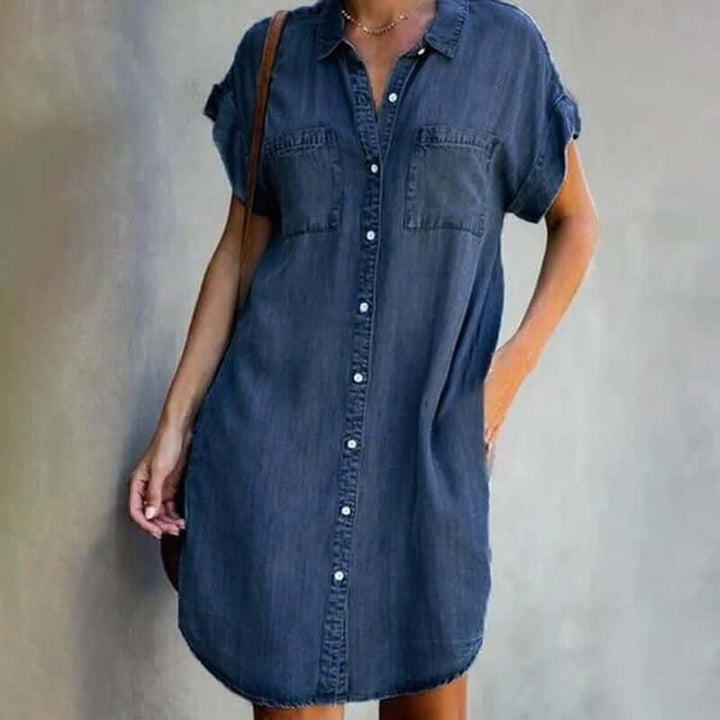Women's Maeve denim dress, stylish relaxed fit midi, ideal for casual everyday wear
