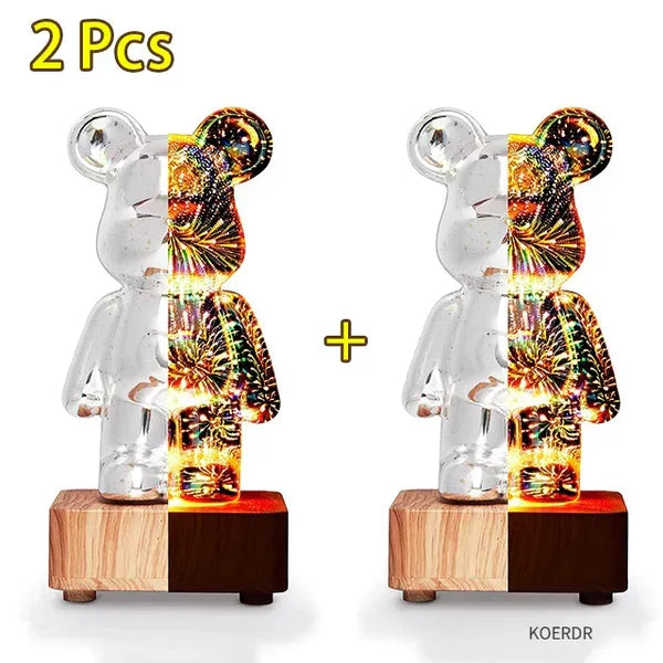 Colorful decorative lamp with stunning 3D firework light patterns, ideal for a cozy atmosphere.