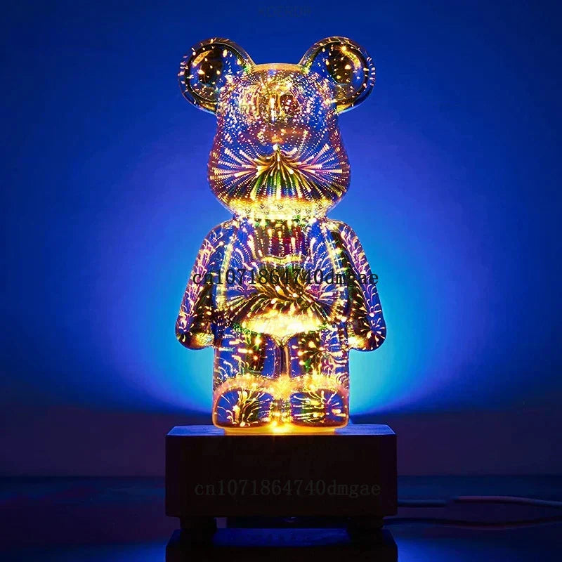 USB-powered magical mood lamp with dynamic 3D firework projections, enhancing any space.