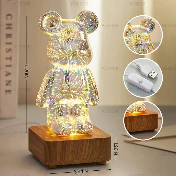 StarBear magical firework projection night light, a unique and colorful addition to your decor.