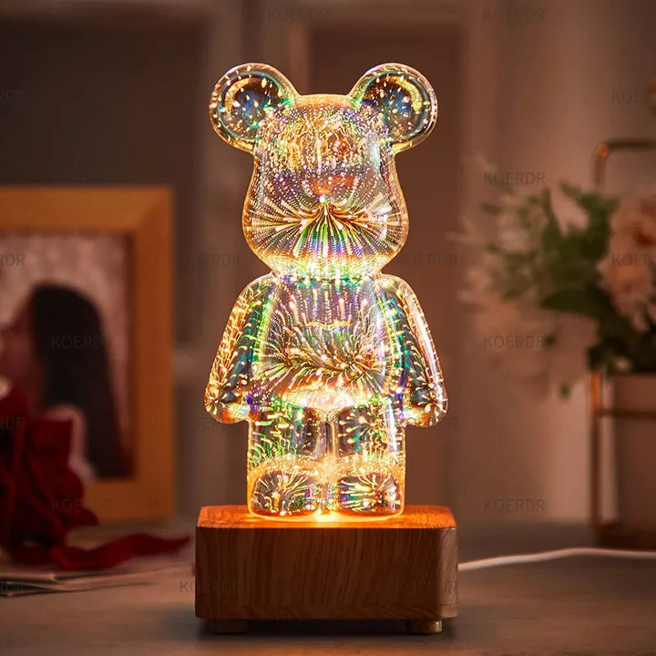 Decorative mood lamp with a vibrant 3D firework display, an excellent gift idea.