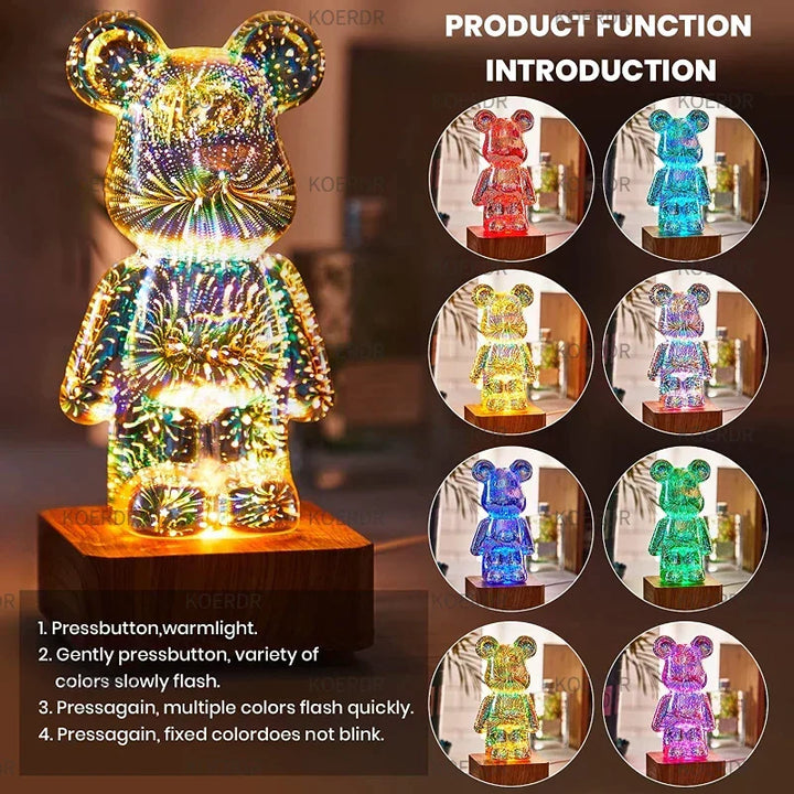 Elegant 3D firework projection lamp for stunning home decor and a magical light show.