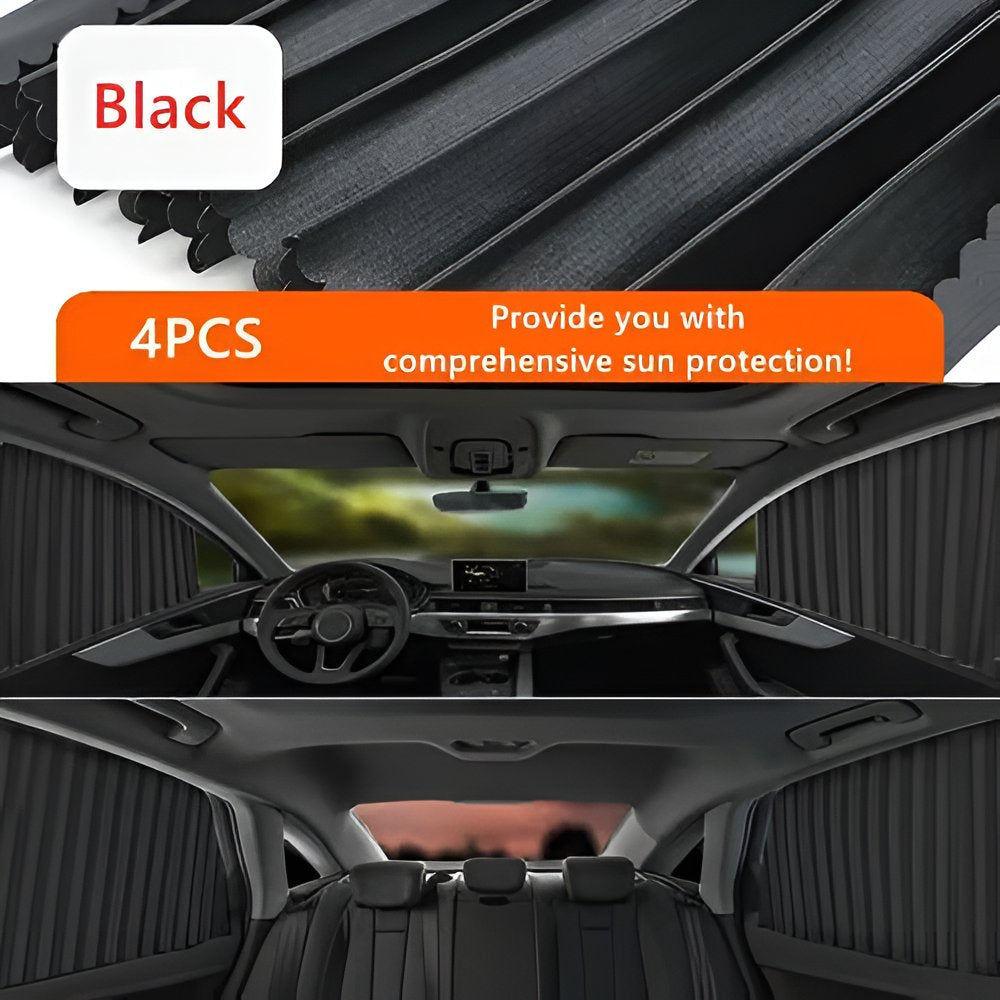Magnetic car window shades: UV protection, heat block, privacy. Easy-to-use foldable auto accessory for comfort.