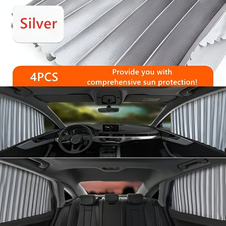Magnetic car window shades for UV protection, sun block, & enhanced privacy. Essential car comfort accessory.