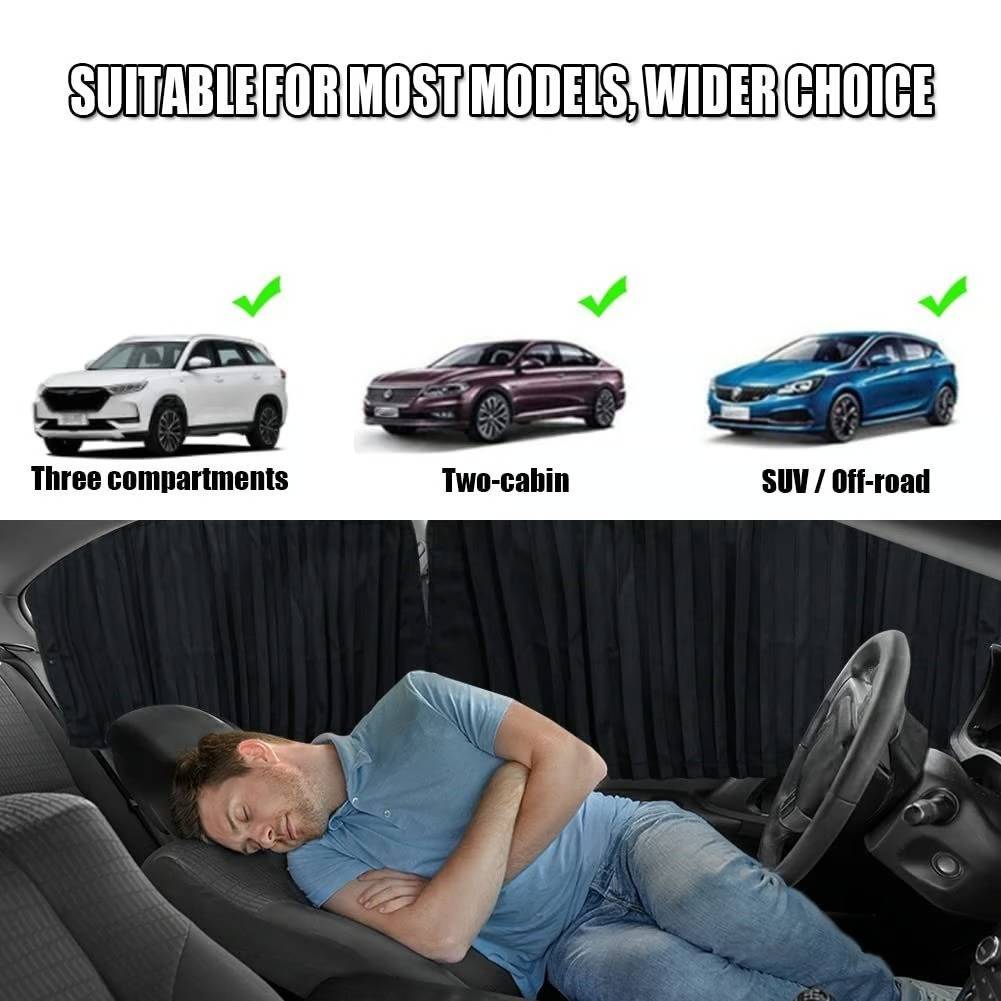 Easy-install magnetic car window shades provide superior UV protection and vehicle privacy. Heat block.