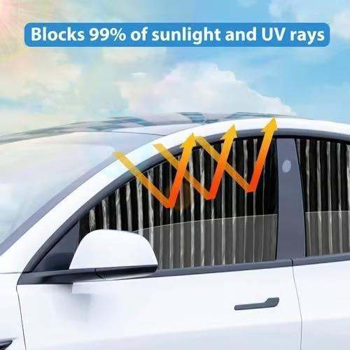 Car window shades block UV rays & heat. Magnetic mount for easy sun protection & privacy in any vehicle.