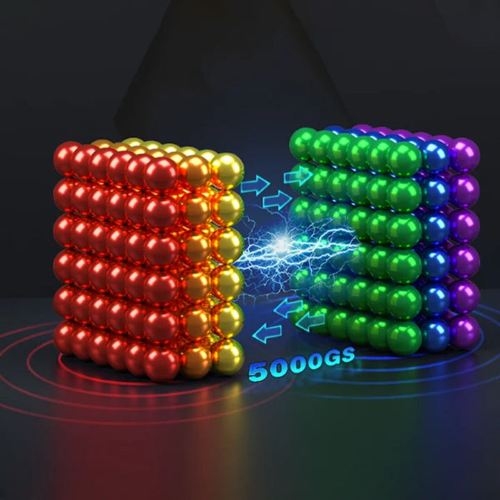 Magnetic sensory balls, a versatile building toy & relaxation tool for all ages.