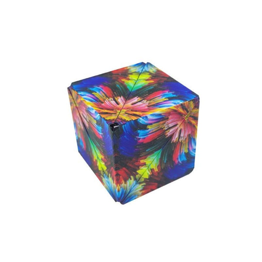 Interactive magnetic puzzle cube; an educational fidget toy to boost creativity in children.