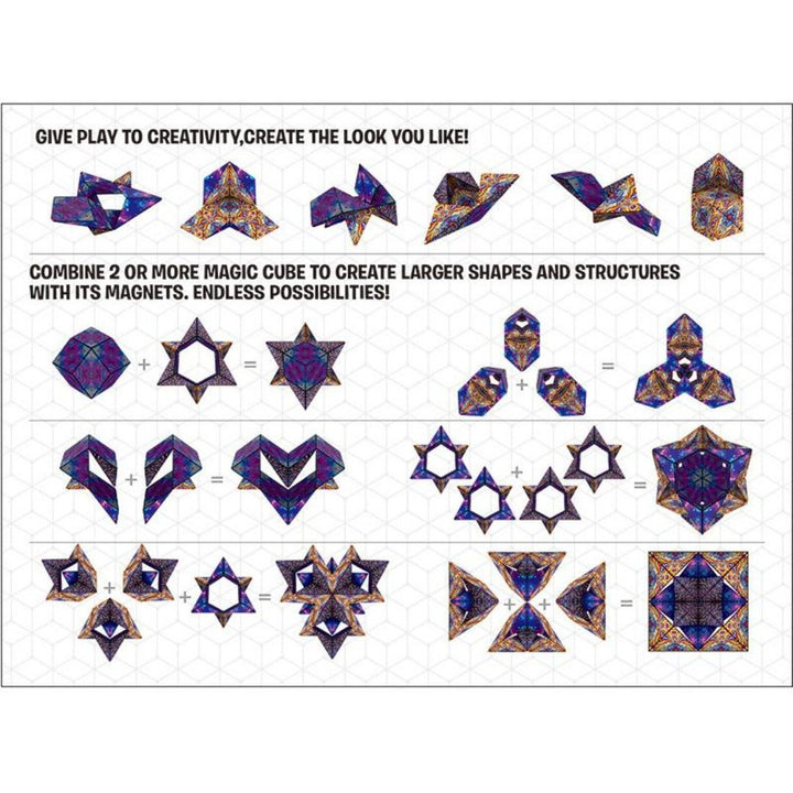 Colorful magnetic building blocks; a creative fidget toy & puzzle for kids' imagination.