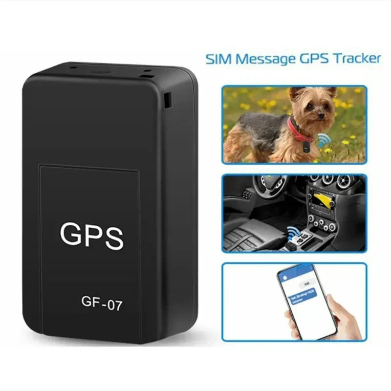 Close-up of a Mini Magnetic GPS Tracker, highlighting its USB port and sleek design for discreet use