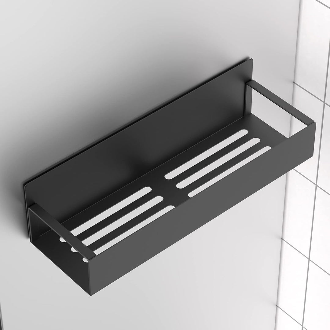 Sleek magnetic kitchen storage shelves, ideal for small spaces and home organization