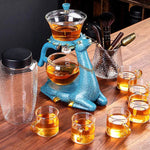 Blue Teapot with 6 Cups